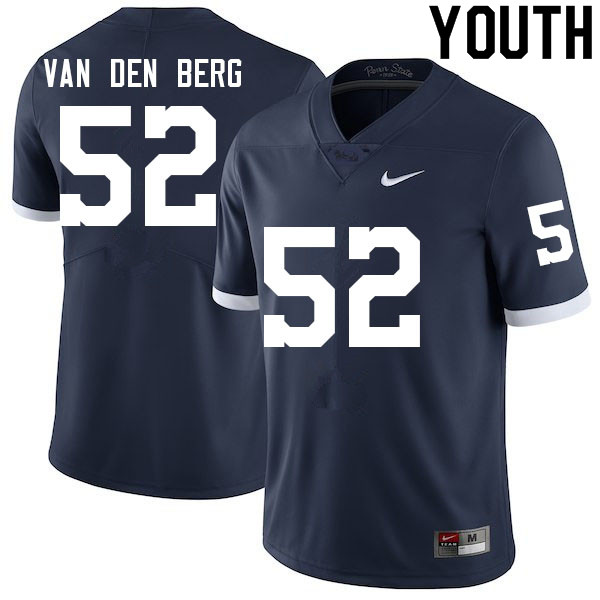 NCAA Nike Youth Penn State Nittany Lions Jordan van den Berg #52 College Football Authentic Navy Stitched Jersey EIK4598NF